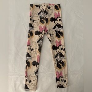 Zara x Disney Size 2-3 years Cream Minnie Mouse Printed Leggings